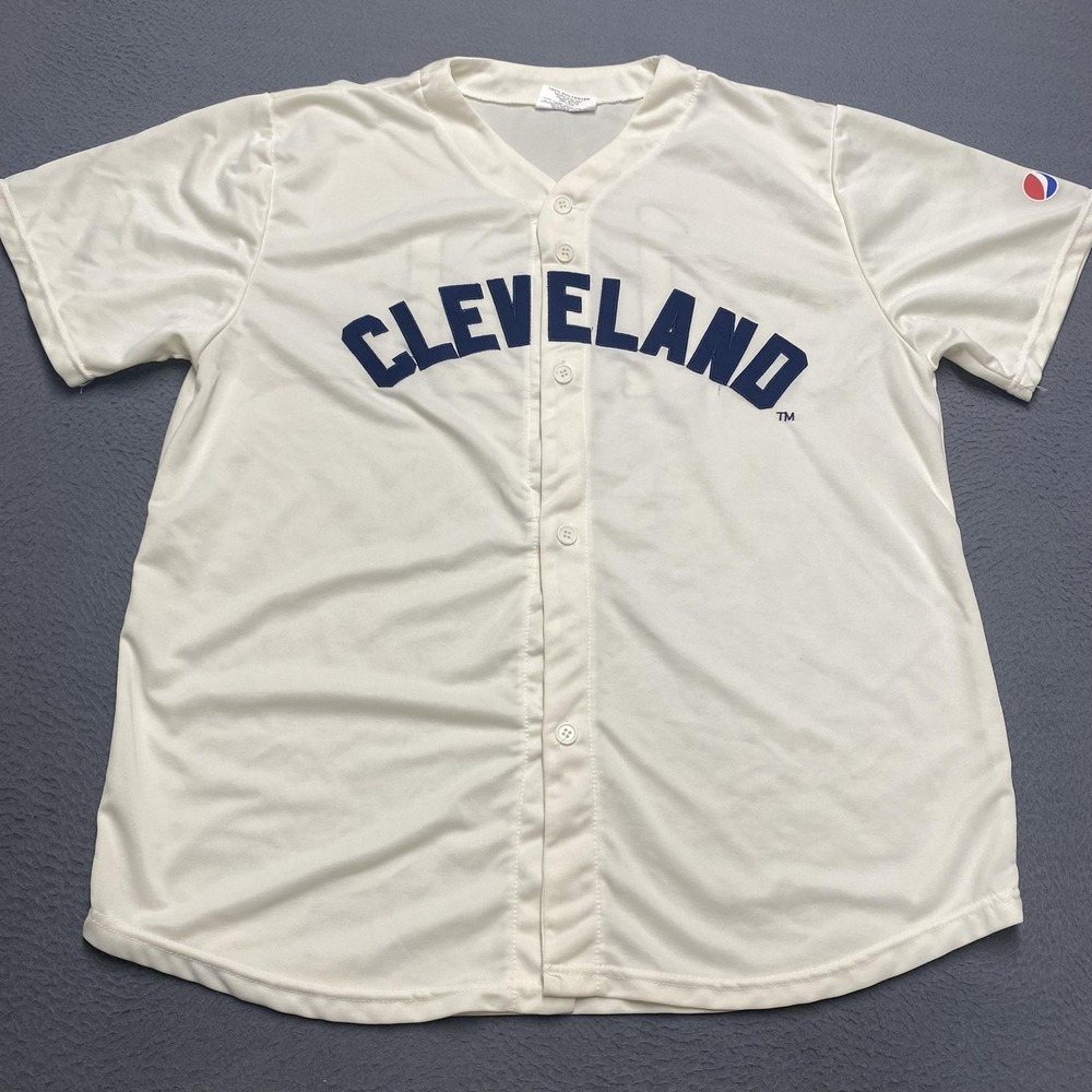 Cleveland Guardians Baseball Jersey Shirt Mens XL White 19 Button Front Match-Up